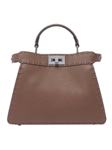 Peekaboo ISeeU Small Tote Bag Brown - FENDI - BALAAN 1