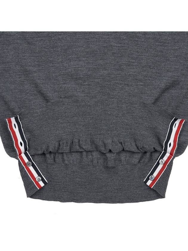 4-Bar Merino Jumper Wool Knit Top Grey - THOM BROWNE - BALAAN 11