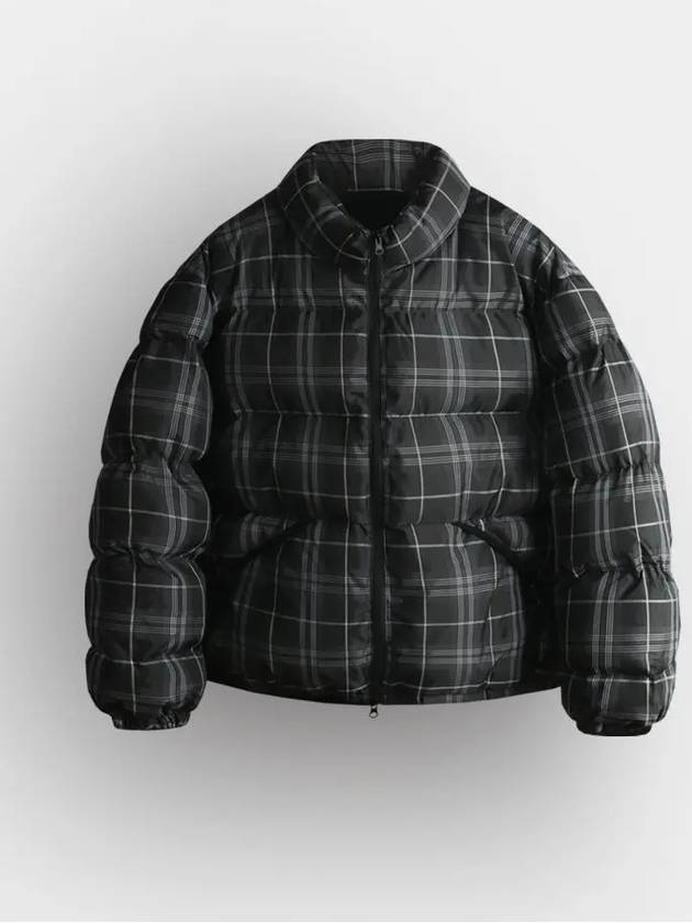 Signature puffer short padded jacket check - INDUST - BALAAN 7