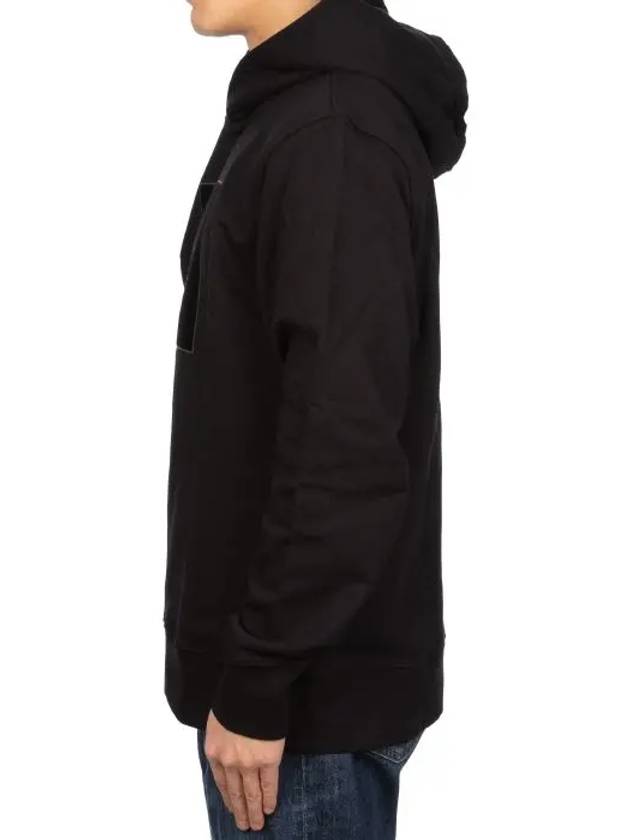 Square Logo Print Cotton Hood Black - Y-3 - BALAAN 5