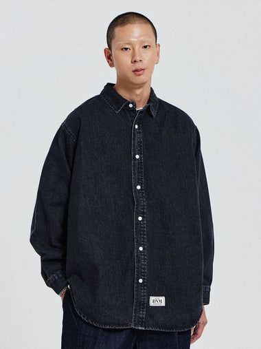 Overfit Logo Denim Shirt Black - DE GRAND MATIN - BALAAN 1