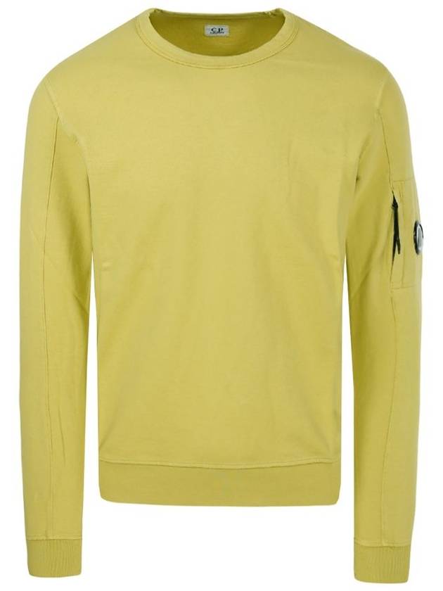 Lens Wappen Light Fleece Sweatshirt Yellow - CP COMPANY - BALAAN 1