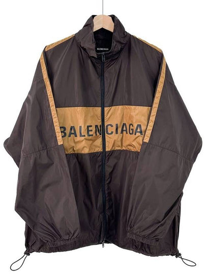 46 BB Men s Logo Poplin Windbreaker Track Jacket Brown - BALENCIAGA - BALAAN 2