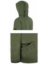 Men's Aggressive Gomato Zip Up Hoodie Olive - STONE ISLAND - BALAAN 6