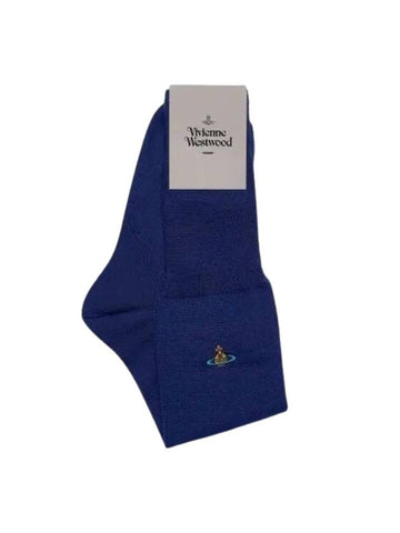 ORB Embroidery Socks Navy - VIVIENNE WESTWOOD - BALAAN 1