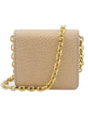 Embroidery Logo Chain Cald Wallet Beige - MAISON MARGIELA - BALAAN 1