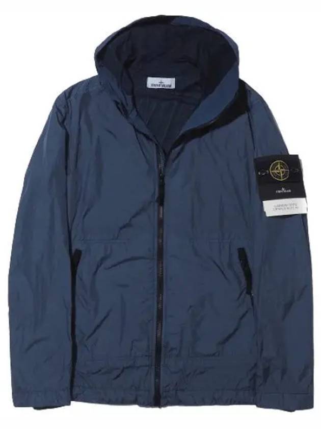 Men's Wappen Patch Nylon Hooded Jacket Blue - STONE ISLAND - BALAAN 2