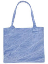 Embroidered Logo Canvas Large Tote Bag Blue - GANNI - BALAAN 3