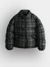 Signature puffer short padded jacket check - INDUST - BALAAN 6