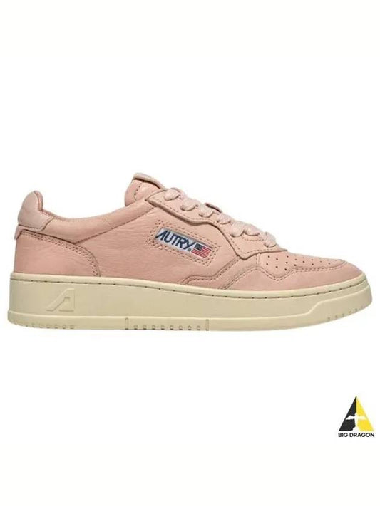 Women's Medalist Goatskin Low Top Sneakers Pink - AUTRY - BALAAN 2