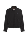 Harrington Technical Cotton Gabardine with Bold Fox Head Patch Jacket Black - MAISON KITSUNE - BALAAN 1