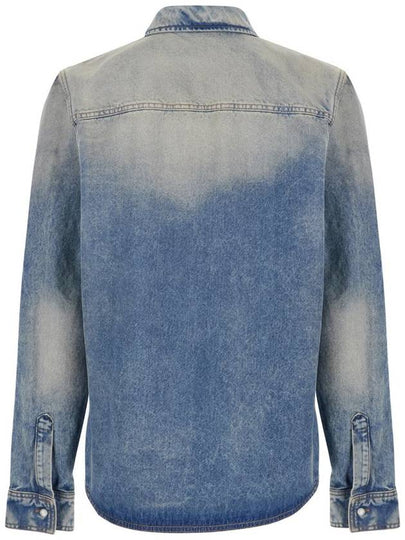 Light Blue Shirt With Used Effect In Denim Man - AMIRI - BALAAN 2