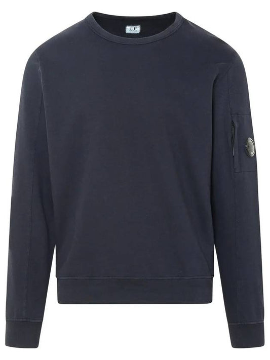 Men's Light Fleece Lens Wappen Sweatshirt Navy - CP COMPANY - BALAAN 1