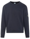 Men's Light Fleece Lens Wappen Sweatshirt Navy - CP COMPANY - BALAAN 1