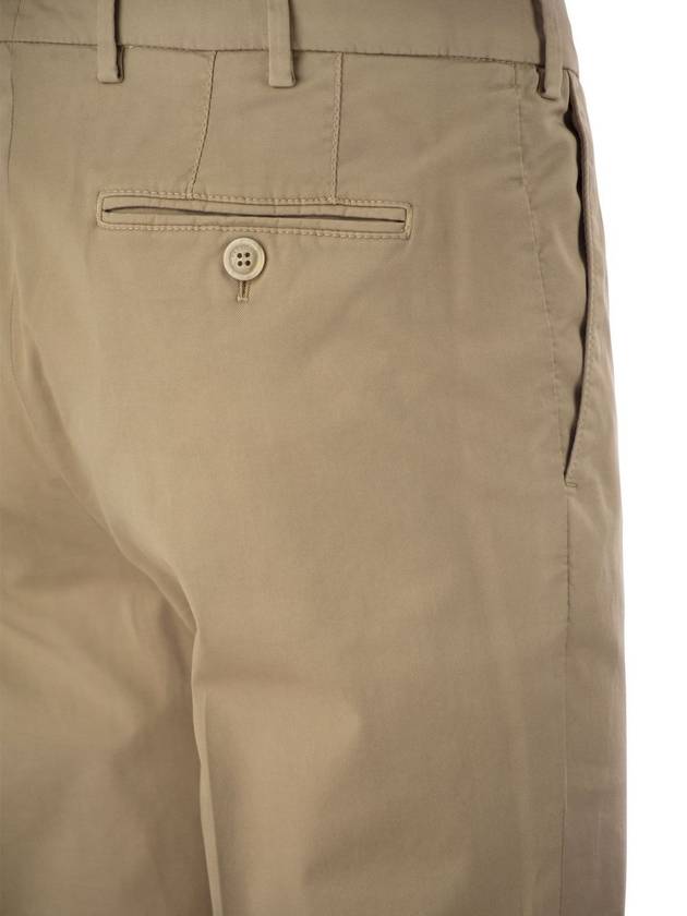 Tapered Chino Cotton Straight Pants Beige - BRUNELLO CUCINELLI - BALAAN 5