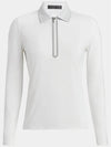 Silky Tech Nylon Quarter Polo Long Sleeve T-Shirt Snow - G/FORE - BALAAN 2