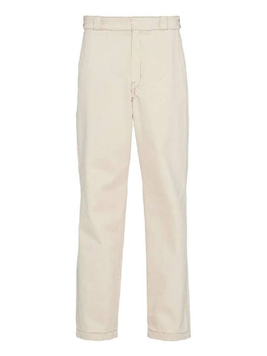 23SS Men's Cotton Casual Straight Pants GEP34412CD Beige BPG - PRADA - BALAAN 1