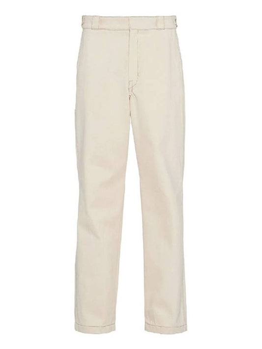 23SS Men's Cotton Casual Straight Pants GEP34412CD Beige BPG - PRADA - BALAAN 1