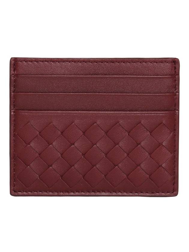 Intrecciato Weaving Nappa Card Holder Burgundy - BOTTEGA VENETA - BALAAN 1