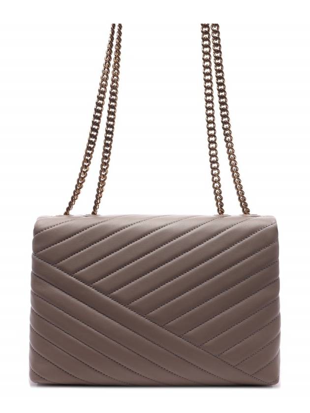 Kira Chevron Convertible Shoulder Bag Grey - TORY BURCH - BALAAN 5