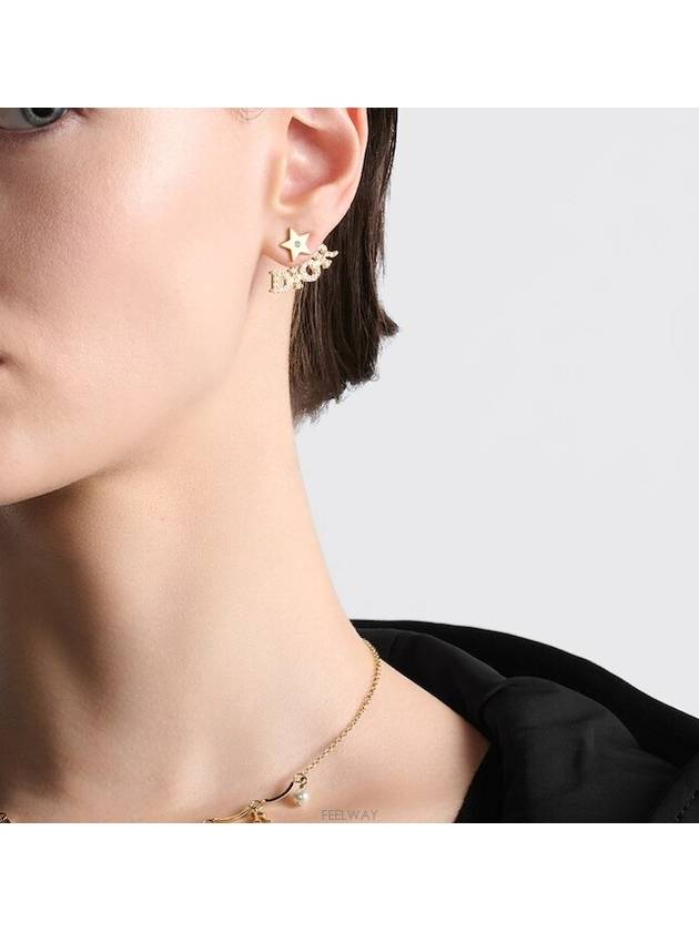 Revolution Star Detail Metal Earrings Gold - DIOR - BALAAN 3