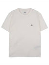 Logo Patch Crew Neck Cotton Short Sleeve T-Shirt White - CP COMPANY - BALAAN 2