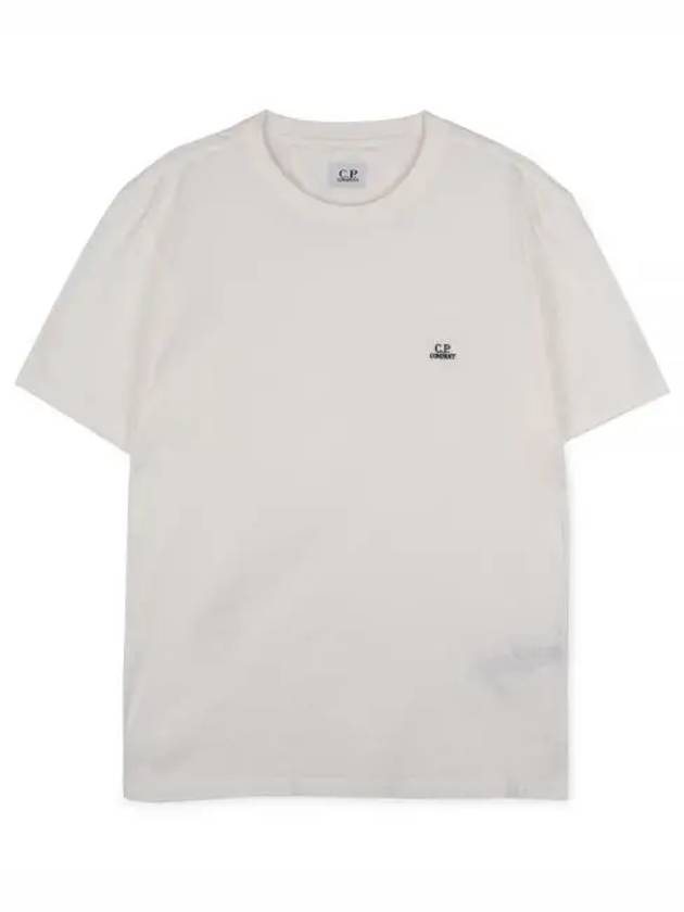 Logo Patch Crew Neck Cotton Short Sleeve T-Shirt White - CP COMPANY - BALAAN 2