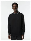 Double-Sided Logo Collar Sweatshirt Black - LACOSTE - BALAAN 2