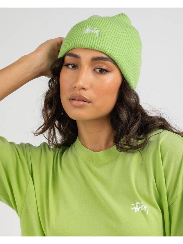 AU Australia Graffiti Tall Beanie ST725025 Lime ONE SIZE - STUSSY - BALAAN 1