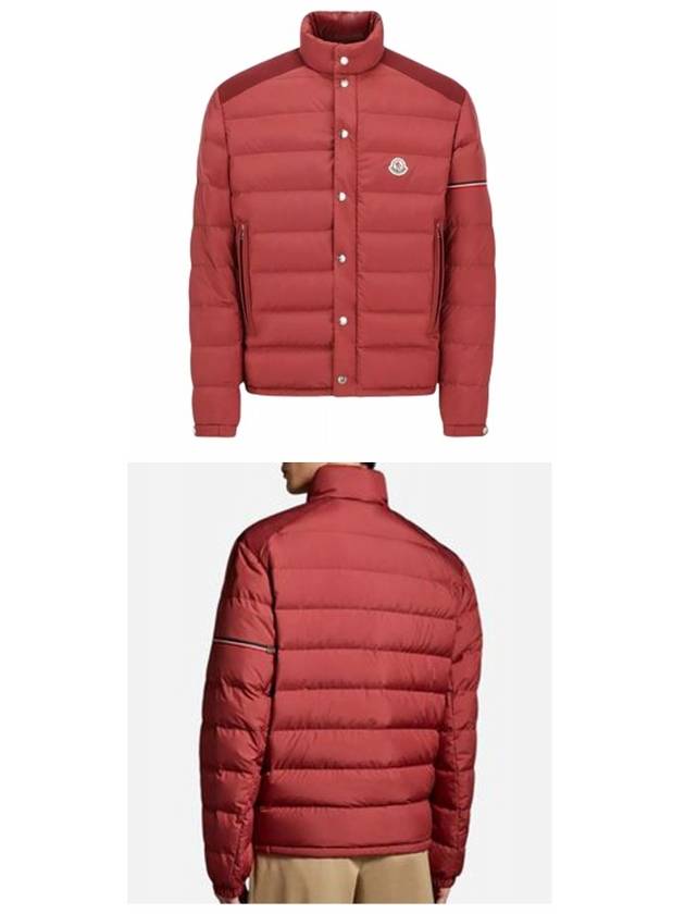 COLOMB logo patch neck down jacket burgundy men s 1A00013 54A81 435 TJ - MONCLER - BALAAN 4