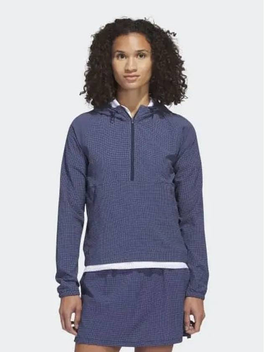 Seersucker quarter zip golf hoodie women's HS8971 560817 - ADIDAS - BALAAN 1