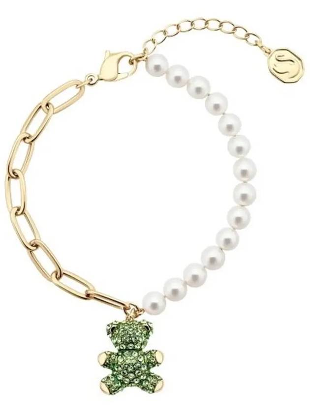 Teddy Pearl Bracelet Green Gold - SWAROVSKI - BALAAN 4