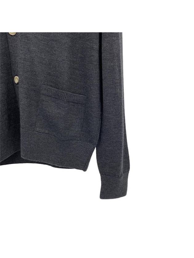 Fox Head Patch Classic Cardigan Anthracite - MAISON KITSUNE - BALAAN 5