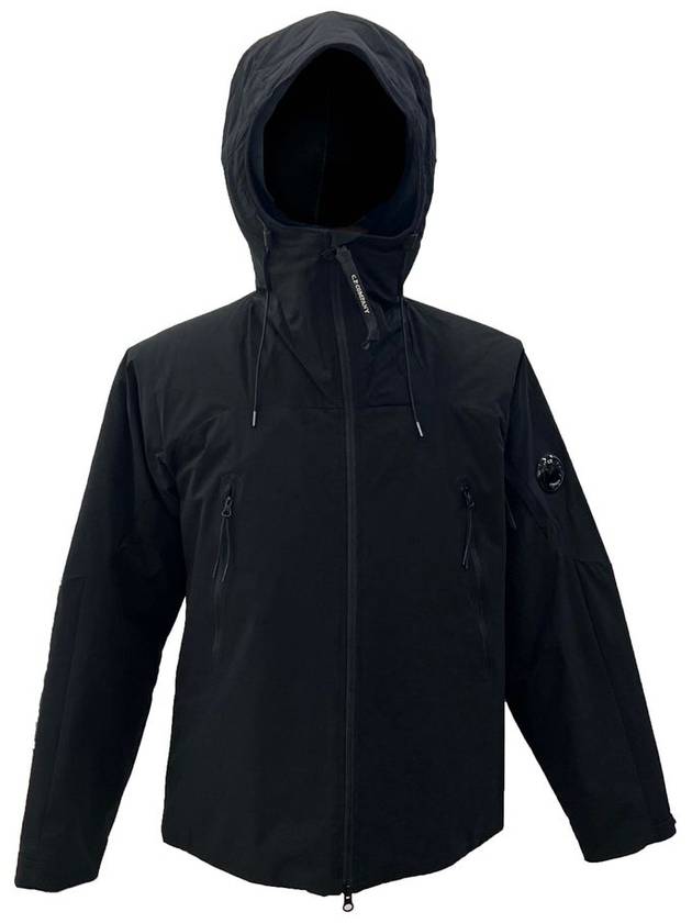 Lens Wappen Hooded Jacket Black - CP COMPANY - BALAAN 2