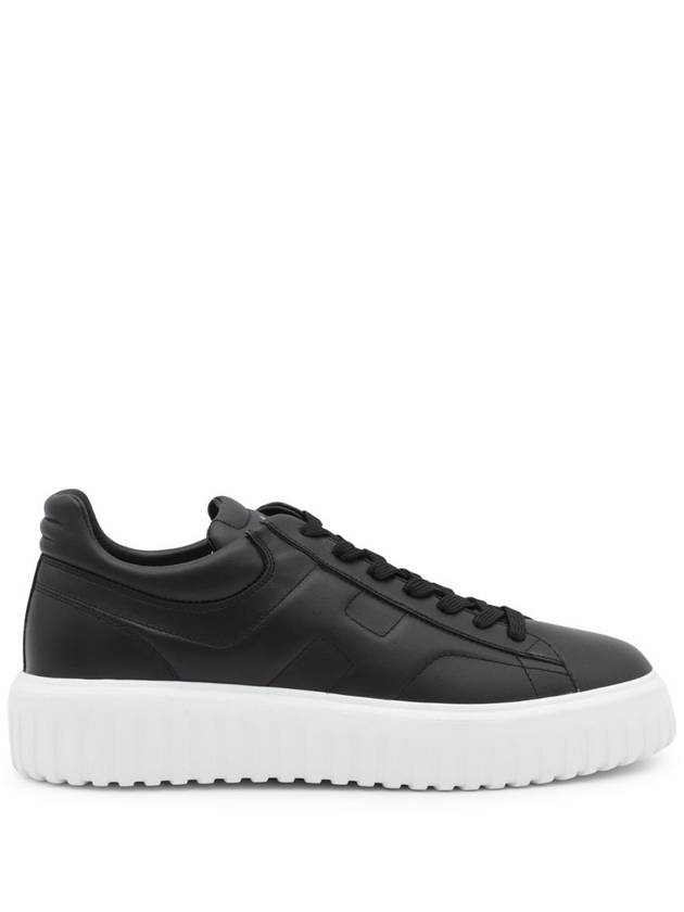 BLACK LEATHER SNEAKERS HXM6450FC60LE9B999 - HOGAN - BALAAN 1