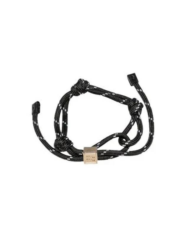 Logo Cord Nylon Bracelet Black - MIU MIU - BALAAN 2