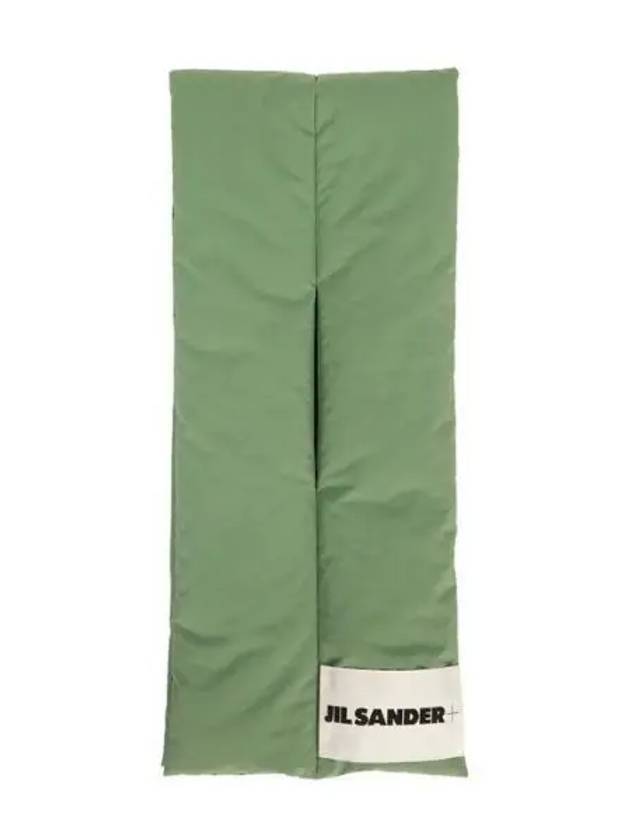 Logo Quilted Padded Down Muffler Green - JIL SANDER - BALAAN 1