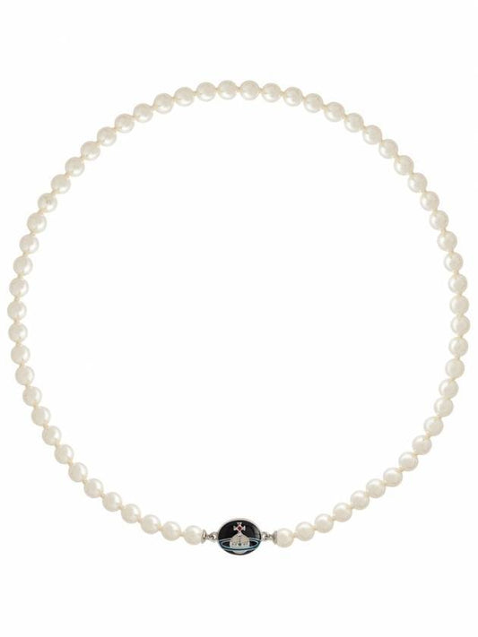 Loelia Pendant Pearl Necklace Black - VIVIENNE WESTWOOD - BALAAN 1