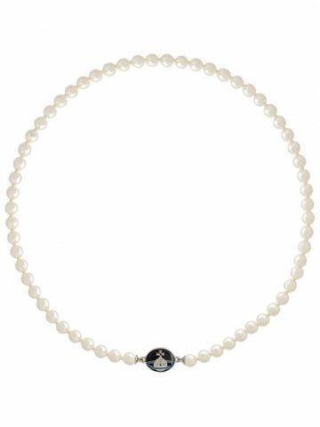 Loelia Pendant Pearl Necklace Black - VIVIENNE WESTWOOD - BALAAN 1