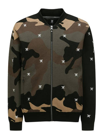 Official M CAMO JACQUARD WINDPROOF LINING CARDIGAN - ANEWGOLF - BALAAN 1