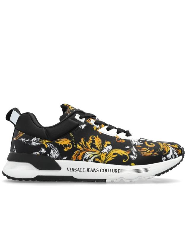 Versace Jeans Couture Sneakers With Barocco Print, Men's, Black - VERSACE - BALAAN 1