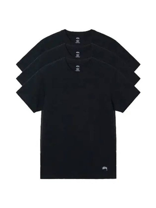 Undershirt 3PACK Black 1140199 BK - STUSSY - BALAAN 2