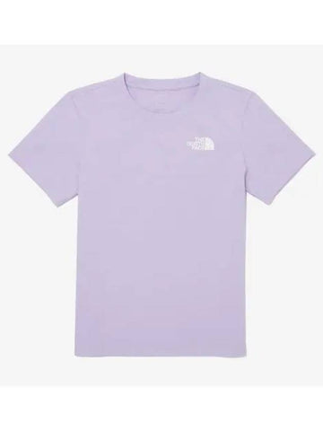 The North Face KIDS All Day Short Sleeve Round Tee NT7UQ02V LAV - THE NORTH FACE - BALAAN 1