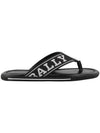 Border Flip Flops Black - BALLY - BALAAN.