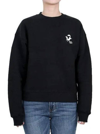 Embroidered Sweatshirt Black - MAISON KITSUNE - BALAAN 2