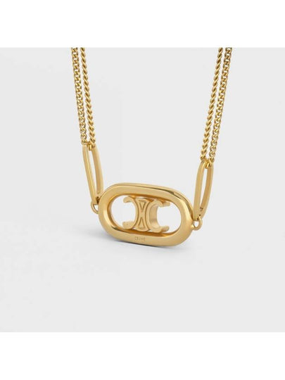 Maillon Triomphe Necklace Gold Brass - CELINE - BALAAN 2