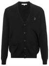 Bold Fox Head Patch Regular Cardigan Black - MAISON KITSUNE - BALAAN 2