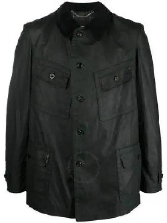 Men's Waxed Cotton Jacket Dark Green - MAISON MARGIELA - BALAAN 2