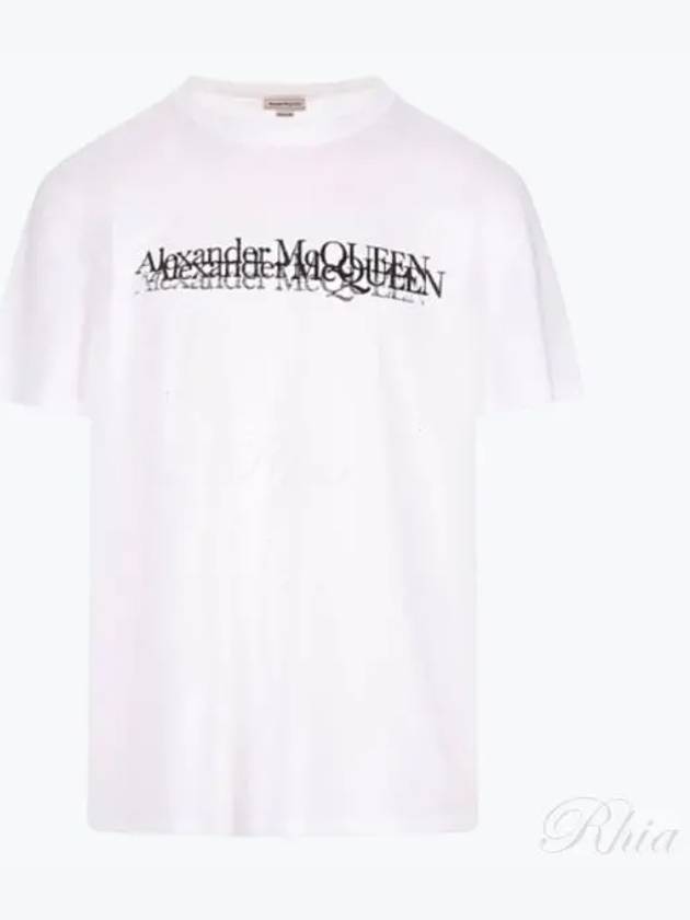 Logo Stamp Short Sleeve T-Shirt White - ALEXANDER MCQUEEN - BALAAN 2