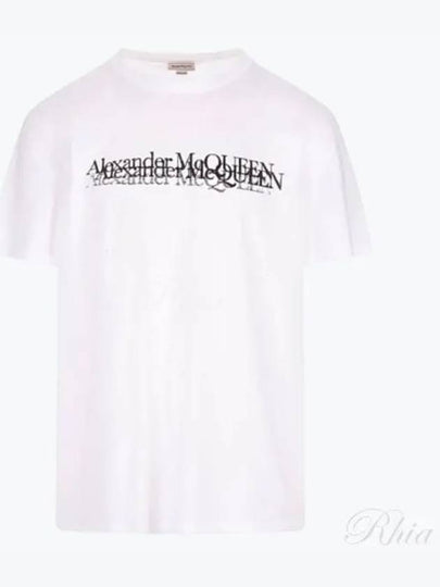 Logo Stamp Short Sleeve T-Shirt White - ALEXANDER MCQUEEN - BALAAN 2